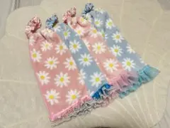 おりこうエプロン 一重 お花 ふわふわ 保育園 食事エプロン  入園準備