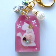 SALE】桃色桜うさぎのバッグチャーム レジン - メルカリ