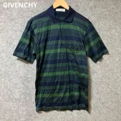 GIVENCHYネイビーグリーンストライプポロシャツのサムネイル