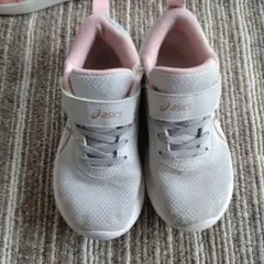 asics キッズスニーカー グレー/ピンク20cm