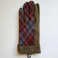 Vivienne Westwood チェック柄 メンズ手袋 カーキ 23～24㎝のサムネイル