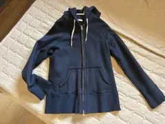 Harmonie アルモニ　オーガニックコットン　パーカー　ネイビー　日本製
