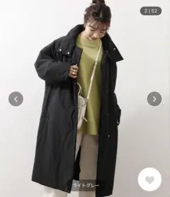 ジャーナルスタンダード 中綿コート ロングゆったりめ ブラック　冬セール