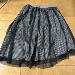 リバーシブル チェック スカート