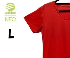 アディダスネオ　半袖　Tシャツ　レッド　L　K00263