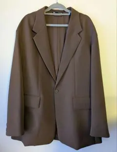 【新品·未使用】ZARA ブラウン テーラードジャケット メンズ