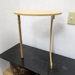 茶道具 立礼棚 立礼卓 】 末広棚 即中斎好写 椅子2客付 小川湖舟作