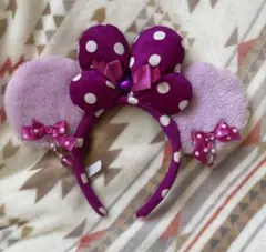 ミニー ディズニー イヤリング付きカチューシャ ピンク