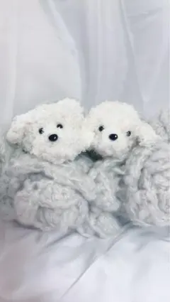 ホワイト 犬のぬいぐるみ