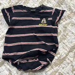 ミッキー ストライプロンパース 70サイズ