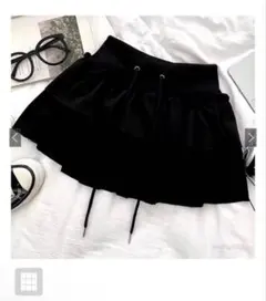 インパン裏地付きティアードスウェットミニスカート[pm596a]