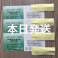 東京豊洲　万葉倶楽部　特別優待50%割引券