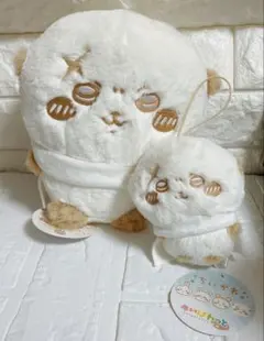 タグ付き ちいかわ ぬいぐるみ ぬいぱれっとミルクいろ ラッコ 大・小セット