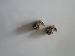 H&M クリスタル装飾 カーブ型イヤリング