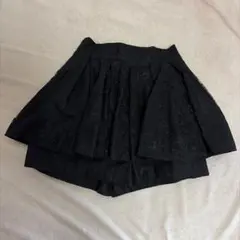 pain スカート　チュール　プリーツ　スカパン　レーシィフレアショートパンツ