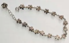 【ハワイアンジュエリー】花モチーフ シルバー ブレスレット