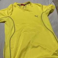 Puma イエロー Vネック Tシャツ L