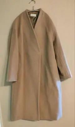 プラステ　ウールモッサシャギーコート　ベージュ　S