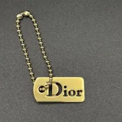 美品✨Christian Dior ディオール チャーム ゴールド ロゴ