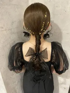 【美品】【DHOLIC】【韓国デザイン】メッシュパフマーメイドワンピースのサムネイル