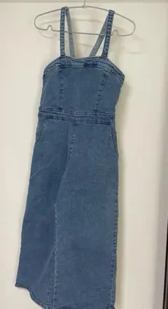 GU キッズ　女の子　デニム　サロペット　オーバーオール　140cm