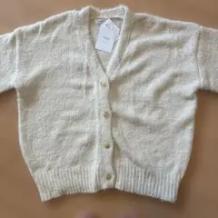 新品未使用　mysa クリーム色 ニットカーディガン 長袖 レディース　サイズＬ