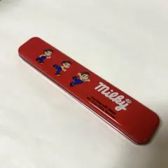 昭和レトロ　不二家ペコちゃん　ミルキーMilky 缶ペンケース　筆箱　当時物のサムネイル