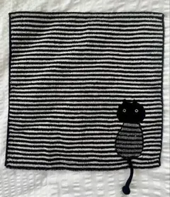 ★未使用品★Atsuko Matano 猫 ボーダー タオルハンカチのサムネイル