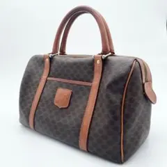 セリーヌ　ハンドバッグ　ミニボストン　レザー　PVC マカダム　ロゴ金具