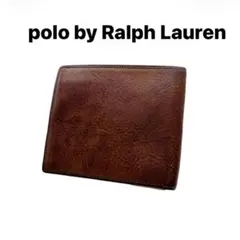 Polo by Ralph Lauren 二つ折り財布 レザー ブラウン
