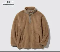茶XL ユニクロ × ホワイトマウンテニアリング プルオーバー フリース