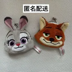 ズートピア　フェイスがま口ポーチ