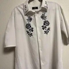 HARE 刺繍入り半袖シャツ SMALL ホワイト