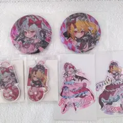 ダイソー 東方 Project 缶バッジ キーホルダー ステッカー