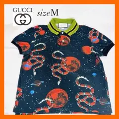 希少GUCCIグッチポロシャツスペース蛇ゴルフウェアポロシャツＭ正規品のサムネイル