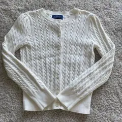 【美品】Polo Ralph Lauren ホワイト カーディガン 120