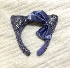 紫色 キティ　カチューシャ スパンコール付き