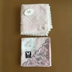 未使用　ハナエモリ　花柄レースハンカチ タオルハンカチセット 新年