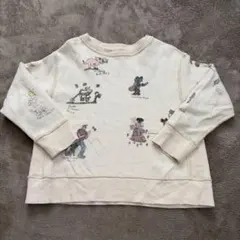 デニムダンガリー　リバーシブル　トレーナー　120