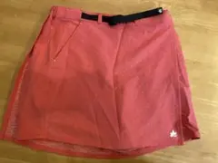 ロゴス赤スカート風キュロット　サイドポケット付き