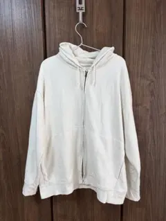 無印良品　パーカー　ホワイト　L XL ジップパーカーのサムネイル