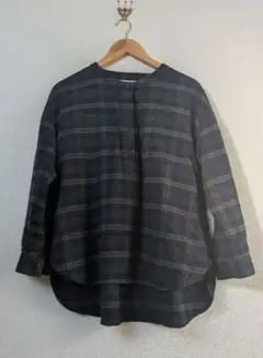 無印良品　チェック柄フランネル長袖シャツ M-Lサイズ
