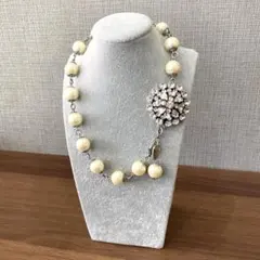 【RADA】パール　ビジュー　ストーン　ネックレス　アクセサリー　ブローチ
