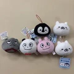 ねこぺん日和 マスコット 6個セットにしむらゆうじ　ラブラビット　ごきげんパンダ