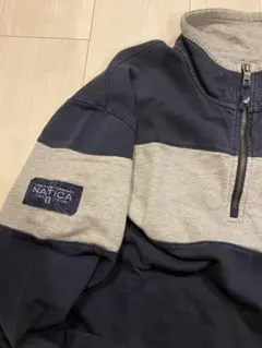 NAUTICA ハーフジップ　カットソー　古着