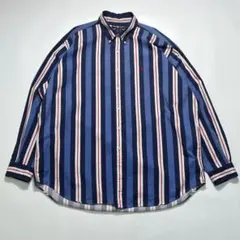 90s ラルフローレン 長袖BDシャツ ブレア XL マルチストライプ○7868