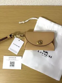 【新品・未使用・タグ付】COACH カードケース　コインケース　ベージュ