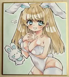 手描きイラスト オリジナルイラスト アナログイラスト バニーガール