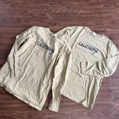 CALIFORNIAロゴ入り長袖Tシャツ2枚セット