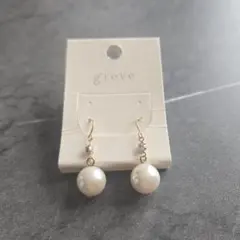 grove パール調 ドロップピアスのサムネイル